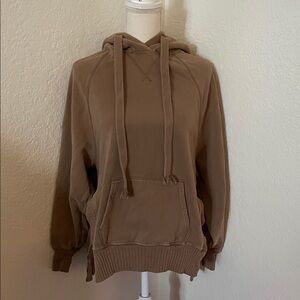 American Eagle Outfitters Tan Hoodie Sweater